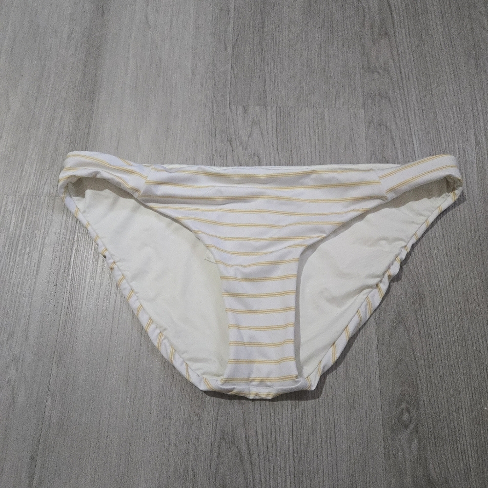 NWT Patagonia Yellow Striped Sunamee Bikini Bottom, SIZE L